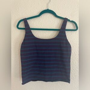 Outdoor Voices Striped Purple and Blue Tank Top